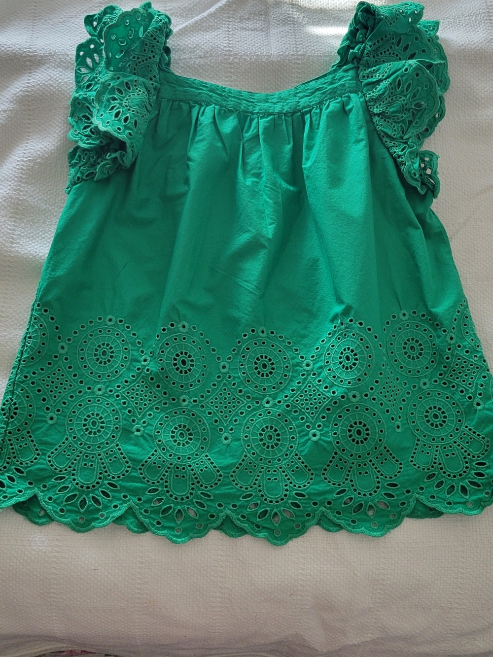 Bright Green Crown and Ivy Spring/Summer Top